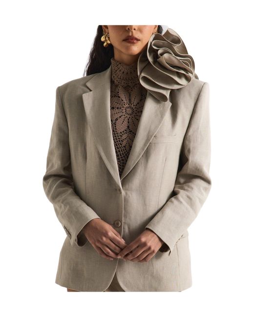 Magda Butrym Natural Casual And Minimalist Suit Jacket