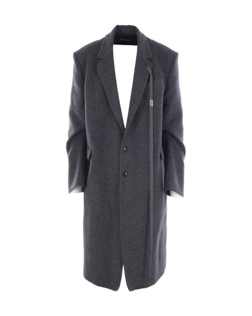 Ann Demeulemeester Blue Viv Notched-Lapel Single-Breasted Coat for men