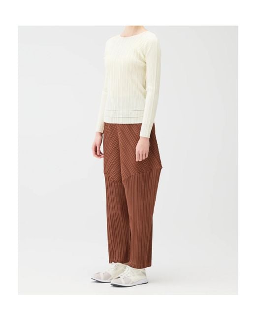 Pleats Please Issey Miyake Yellow Pleats Please Issey Miyake Pleated Top