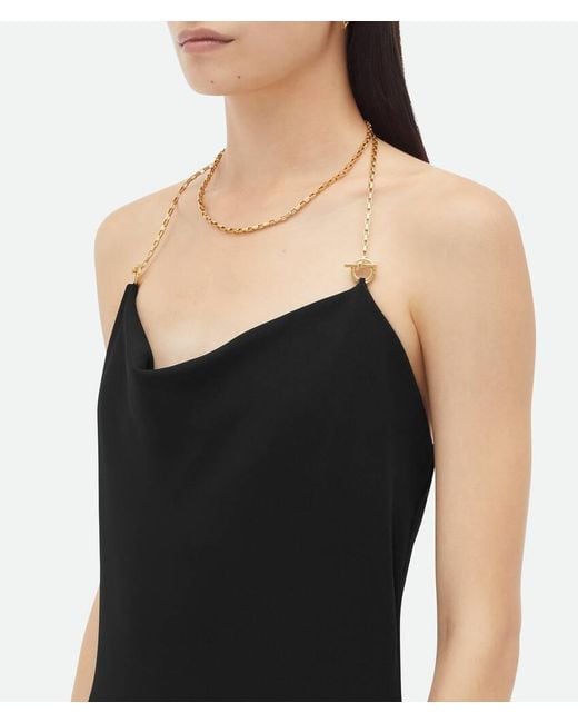 Bottega Veneta Blue Chain Detailed Long Dress