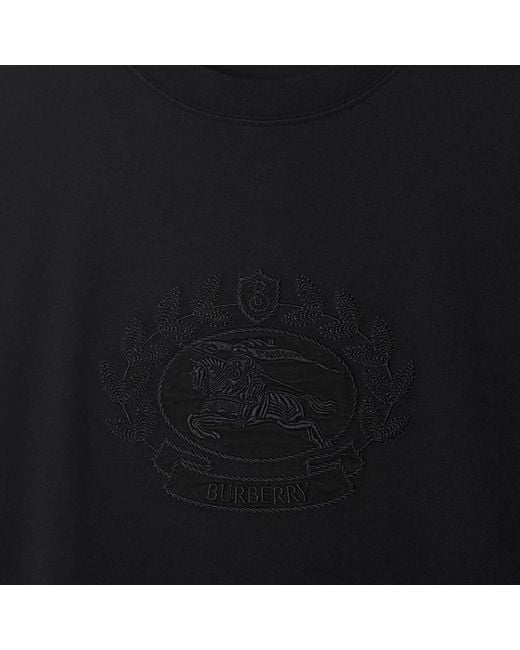 Burberry Black Cotton T-Shirt for men