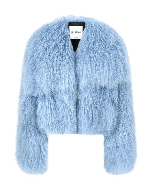 The Attico Blue The Shearling Bomber Coat