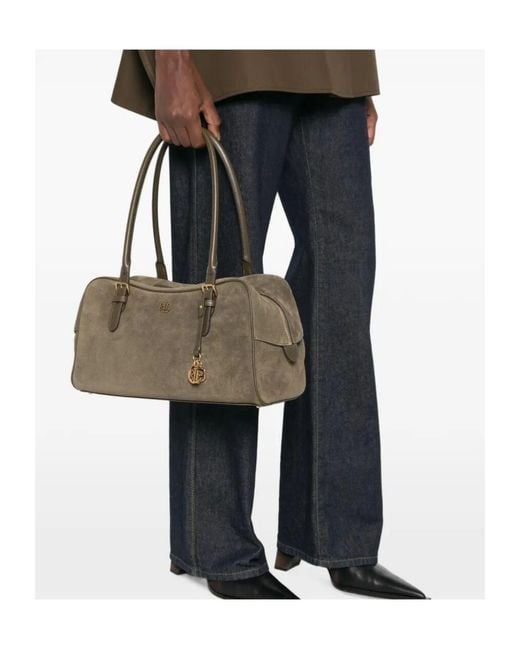 Ralph Lauren Brown Lauren Mrcy Large Shoulder Bag