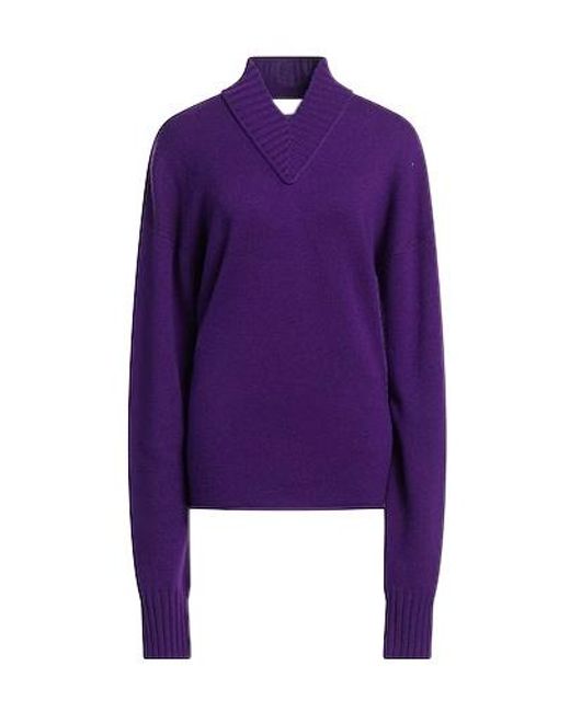 Sportmax Purple Minimal Solid Knit Sweater