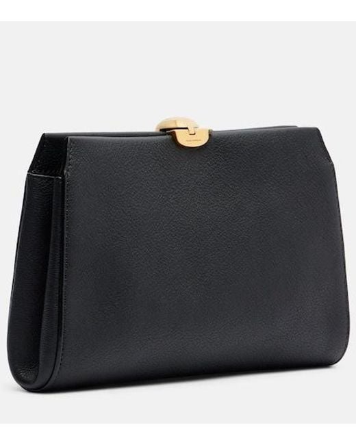 Nour Hammour Black Lou Leather Clutch