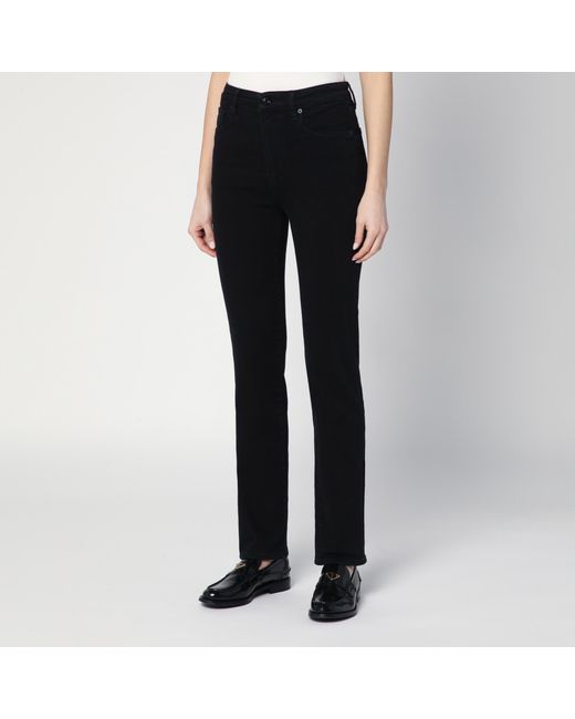 FRAME Black Denim Trousers With Belt Loops