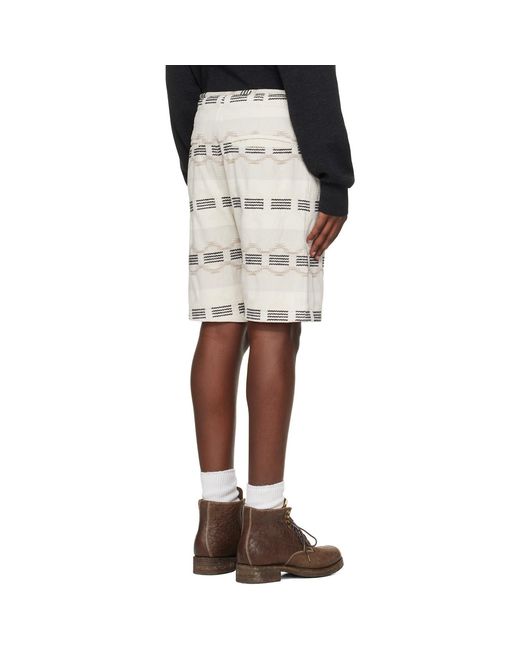 Isabel Marant Natural Deliann Patterned Shorts for men