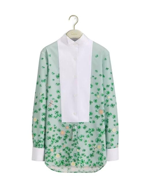 Dior Blue Blouse With Plastron