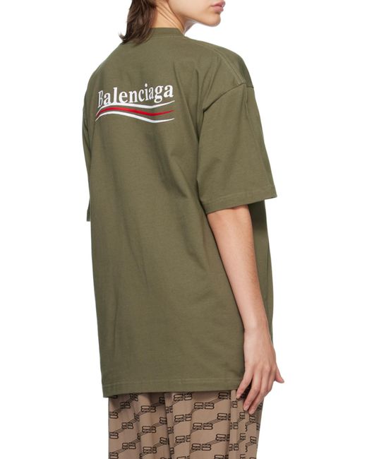 Balenciaga Green Political Campaign T-Shirt Large Fit
