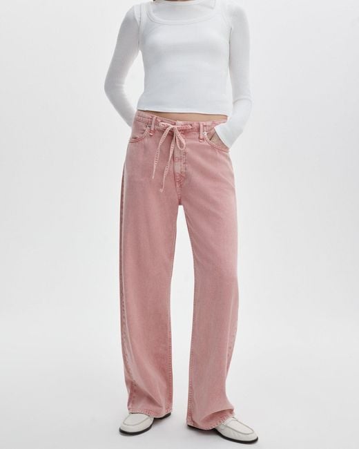 Rag & Bone Pink Belt Loop Jeans