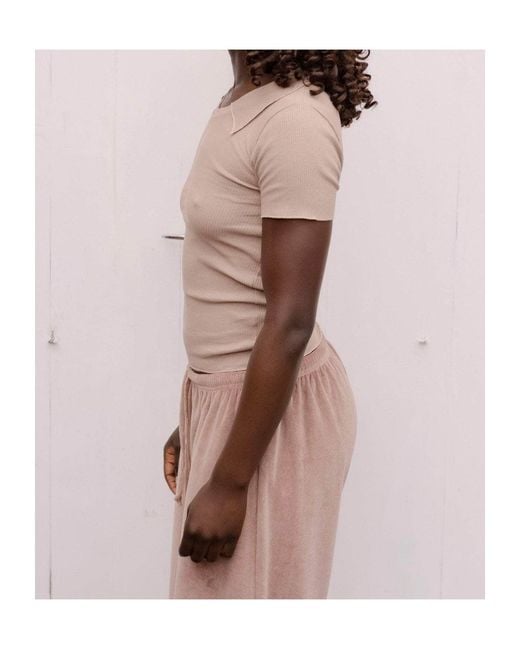 Baserange Gray Short-Sleeved Top