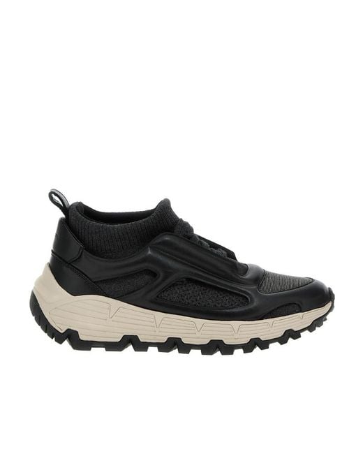 Brunello Cucinelli Black Monili Sock-Style Sneakers