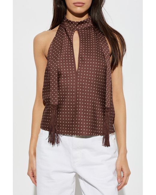 Posse Brown Sleeveless Top