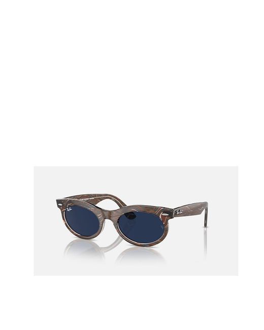 Ray-Ban White Wayfarer Oval Speed Shift Glasses for men