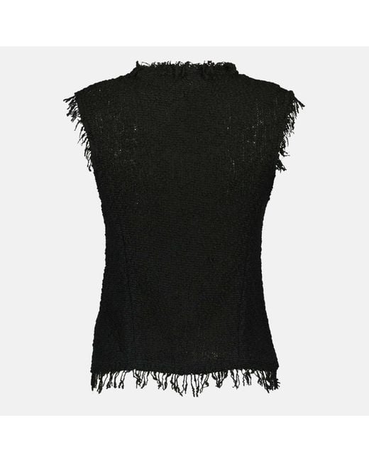 IRO Black Shanny Frayed Tweed Jacket