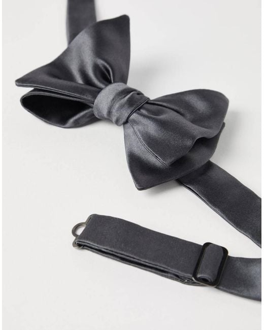Brunello Cucinelli Black Silk-Cotton Blend Bow Tie for men
