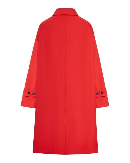 Prada Red Single-Breasted Coat