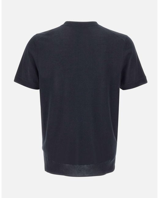 Boss Blue Nottano Short-Sleeve Knitted Sweater for men