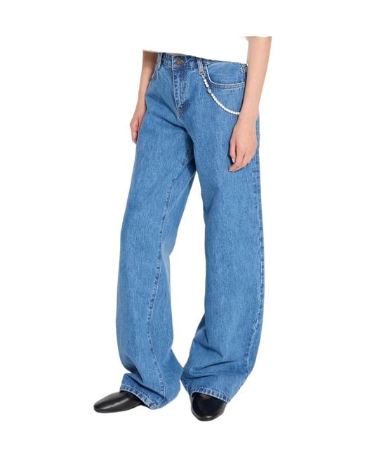 Nackiyé Blue Uptown Straight-Leg Jeans