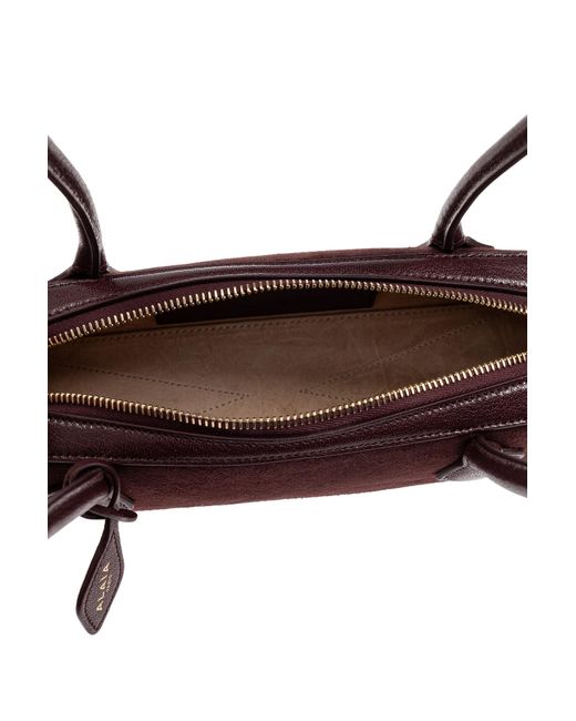 Alaïa Purple Teckel Small Suede Shoulder Bag