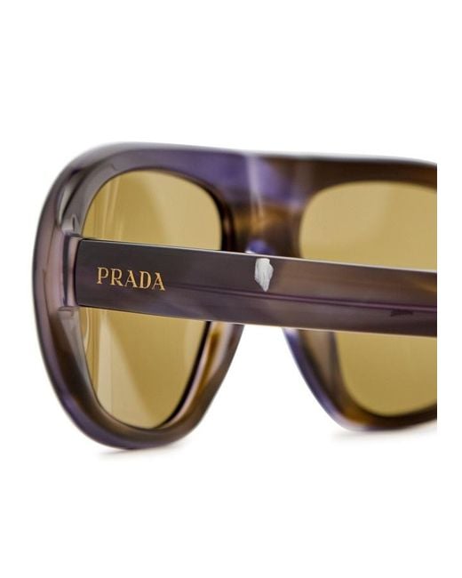 Prada Metallic Pilot Style Sunglasses
