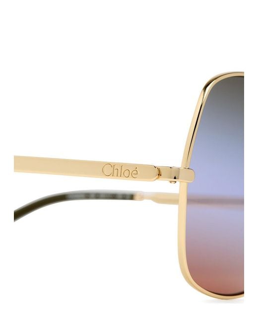 Chloé Blue Metal Sunglasses