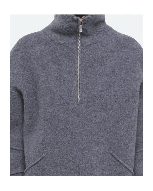 Helmut Lang Gray Long Sleeve Zipped Jumper