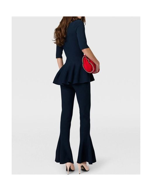 Stella McCartney Blue Elastic Waist Casual Pants