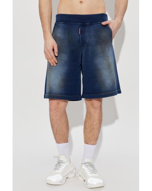 DSquared² Blue Elasticated Waistband Shorts for men