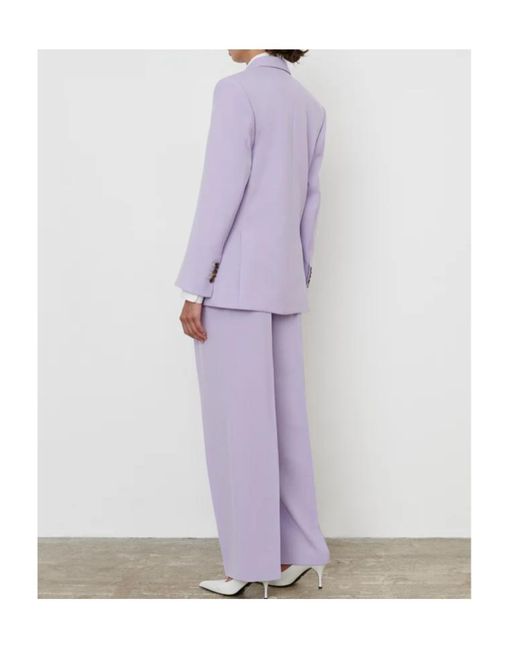 Wardrobe NYC Purple Double-Breasted Suit Jacket