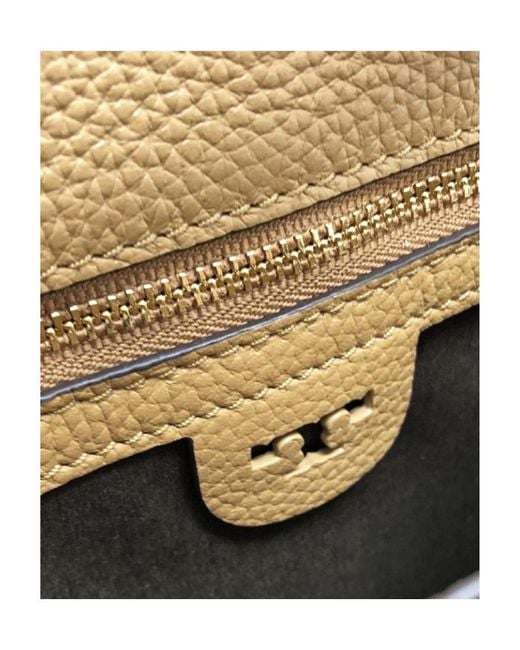Tory Burch Natural Logo Plaque Shoulder Bag