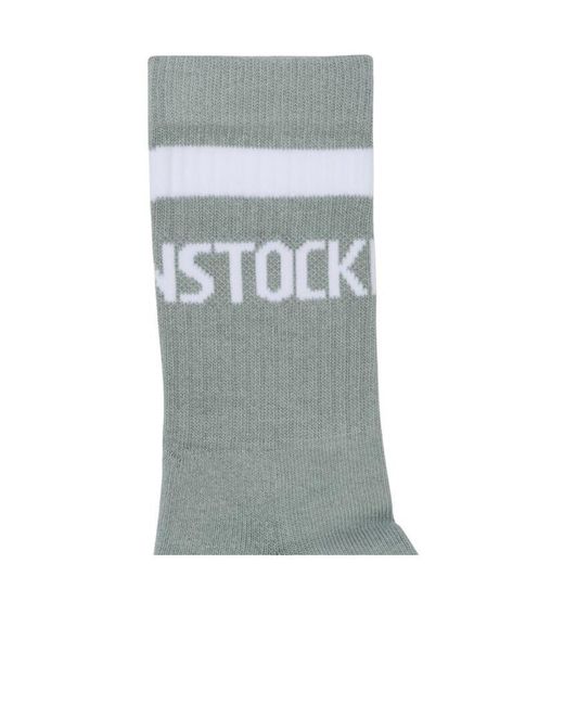 Birkenstock Gray Logo-Intarsia Knitted Socks for men
