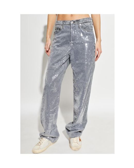Rag & Bone Gray Logo-Patch Denim Jeans