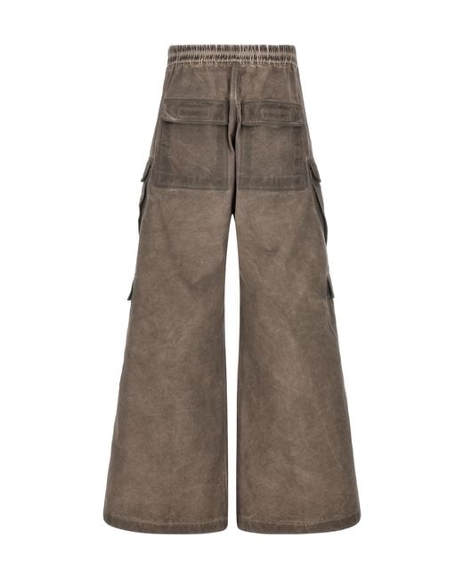 Rick Owens Brown Drawstring Elastic Waist Casual Pants for men
