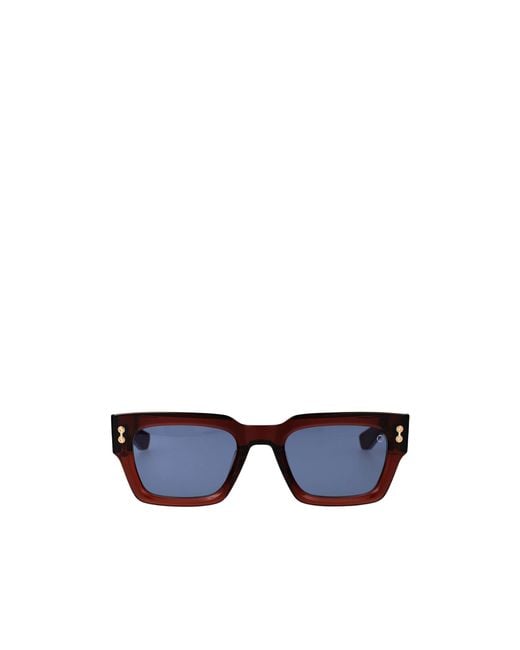 Akoni Blue Cosmo Rectangular Sunglasses