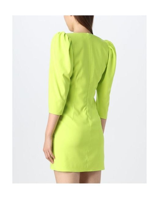 DSquared² Yellow Logo Dress