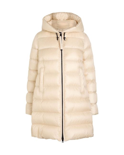 Moncler Natural Suyenne Hooded Quilted Shell Parka