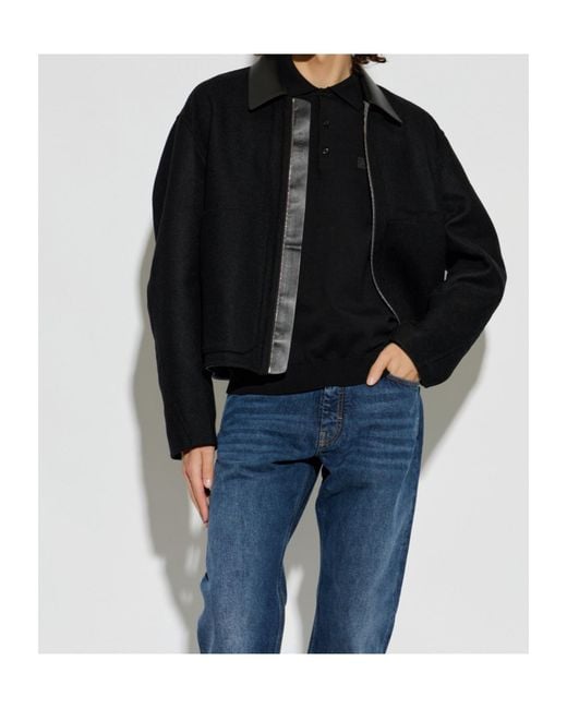Givenchy Black Collared Long-Sleeved Casual Jacket for men
