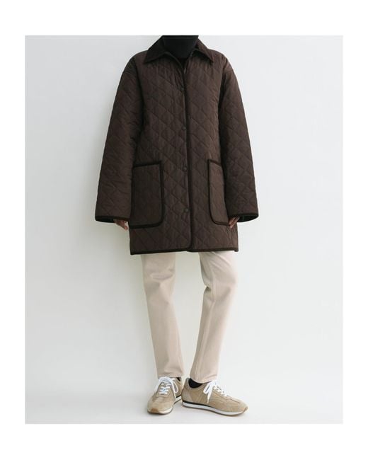 Totême Black Totême Diamond-Quilted Buttoned Jacket