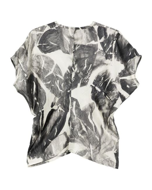 Alysi Gray V-Neck Shirt