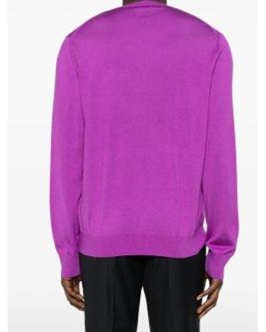 Tom Ford Pink Long-Sleeve Crew-Neck Sweater for men