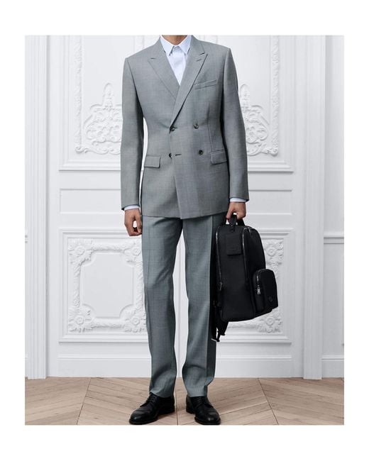 Dior Blue Double-Breasted Suit for men