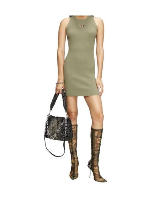 DIESEL Green M-Caddix Mini Dress