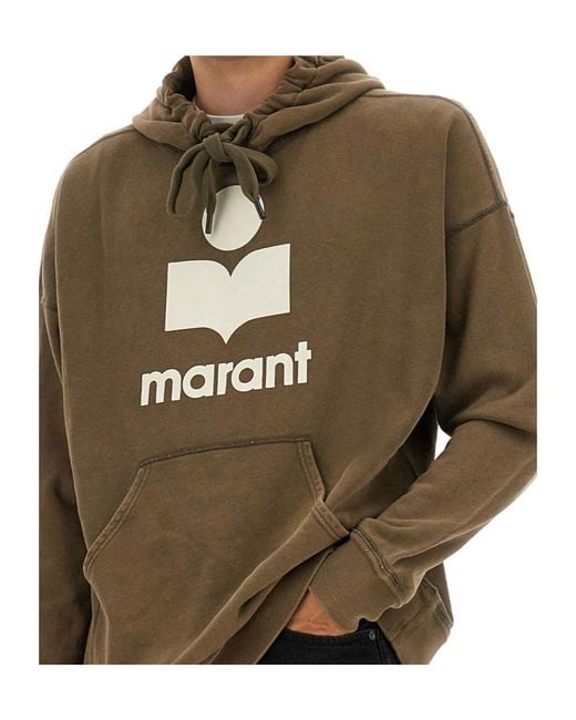 Isabel Marant Green 'Miley' Sweatshirt With Logo for men