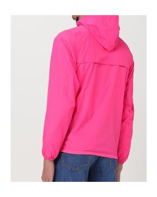 K-Way Pink Le Vrai 4.0 Claude Hooded Jacket