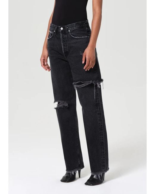 Agolde Black High-Waisted Jeans