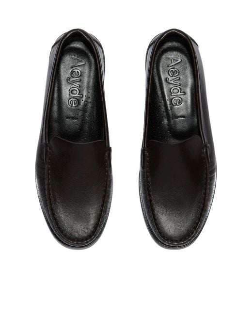 Aeyde Black Arthur Stitched Loafers