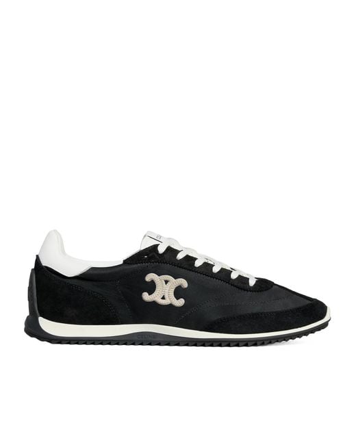 Céline Black Racer Low Lace-Up Sneaker With Triomphe for men