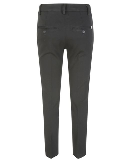 Dondup Gray Mid-Rise Skinny Cut Trousers