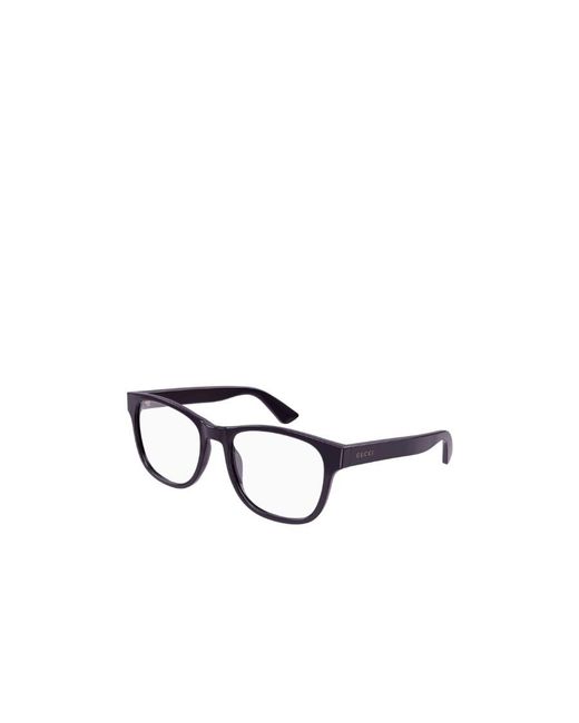 Gucci White Eyewear Square Frame Glasses for men